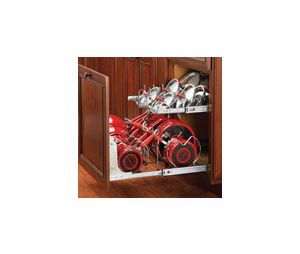 Rev-A-Shelf RS5CW2-2122-CR  Pot and Pan Open Shelf Pull-Out Systems, Two Tier - Chrome Finish