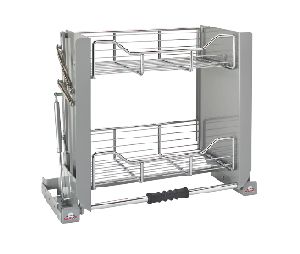 Rev-A-Shelf RS5PD-24CRN  Wall Cabinet Pull-Out, Gas Assisted Brackets, Pull-Down System - Chrome Finish