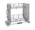 Rev-A-Shelf RS5PD-24CRN  Wall Cabinet Pull-Out, Gas Assisted Brackets, Pull-Down System - Chrome Finish