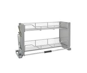 Rev-A-Shelf RS5PD-36CRN  Wall Cabinet Pull-Out, Gas Assisted Brackets, Pull-Down System - Chrome Finish