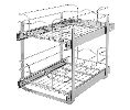 Rev-A-Shelf RS5WB2-0918-CR  Pot and Pan Open Two Tier Shelf Pull-Out Systems - Chrome Finish