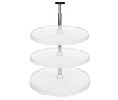 Rev-A-Shelf RS6073-18-11-536  18" Plastic Full Circle Lazy Susans, High Performance, Independently Rotating Three Shelf Set Including Hardware - White Finish