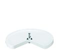 Rev-A-Shelf RS6421-18-11-52  18" Plastic Pantry Cabinet Lazy Susan, Kidney Shaped Single Shelf - White Finish