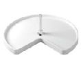 Rev-A-Shelf RS6471-18-11-52  18" Plastic Kidney Shaped Lazy Susans, Independent Rotating, Single Shelf - White Finish