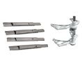 Rev-A-Shelf RS6882-04-52  Half Moon Lazy Susans, Hardware Components-Two Shelf Hardware Kit With Slides - Metal Finish