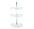 Rev-A-Shelf RSLD2063-1836-15-1  18" Plastic Full Circle Lazy Susans, Independently Rotating Three Shelf Set - Almond Finish