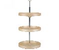 Rev-A-Shelf RSLD4BW-063-1836-1  18" Wood Lazy Susan Three-Shelf Sets, Full Circle Shaped, Economy Lazy Daisy