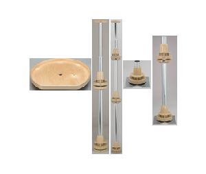 Rev-A-Shelf RSLD4BW-241-20-8  20" D-Shaped Lazy Susan, Shelves Only w/Holes Drilled for RAS Hdw - Maple Finish - 8 per Pack