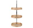 Rev-A-Shelf RSLD4NW-073-1836-1  18" Full Circle Lazy Susans, Premium Lazy Daisy, Independently Rotating, Three Shelf Set - Maple Finish