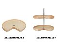 Rev-A-Shelf RSLD4NW-901-28-8  28" Wood Pie Cut Lazy Susans, Premium Lazy Daisy Natural Wood Dependently Rotating, Single Shelves w/Holes - 8 per box