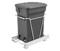 Rev-A-Shelf RSRV-1216-CKOG-1  Compo+ Bottom Mount Trash Pull-Out, Onion Gray Compost Bin, 6 Gallons Capacity