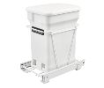Rev-A-Shelf RSRV-1216-CKWH-1  Compo+ Bottom Mount Trash Pull-Out, White Compost Bin, 6 Gallons Capacity