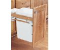 Rev-A-Shelf RS4WCTM-1850DM-1  Top Mount Trash Pull-Out With Standard Close, 1-1/2" Face Frame, Single Plastic Bin, 50 QT - White Color