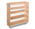 Rev-A-Shelf RSKW448-BC-5C Base Cabinet Organizer with Standard Close, Ball Bearing Slides, 5" Width - Wood Finish