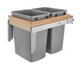 Rev-A-Shelf RS4WCTM-18INDM-2 Double Bin, Inset, 35 QT - Silver Color