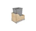 Rev-A-Shelf Corporation RS4WCSC-1532DM16-1 Single Bin, Bottom Mount Trash Pull-Out with Soft-Close Slides, 32 QT - Gray Color