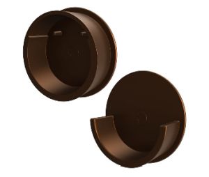 Rev-A-Shelf RSCRCSL-BZ-1 Sidelines Premier Closet Rod Flange - Bronze Finish - 1 Pair