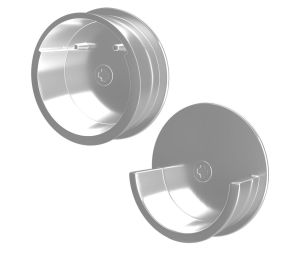 Rev-A-Shelf RSCRCSL-CR-1 Sidelines Premier Closet Rod Flange - Chrome Finish - 1 Pair