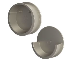 Rev-A-Shelf RSCRCSL-SN-1 Sidelines Premier Closet Rod Flange - Satin Nickel Finish - 1 Pair