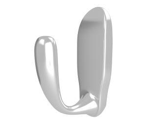 Rev-A-Shelf RSCSSL-HK-SC-1 Sidelines Deluxe Single Hook - Satin Chrome Finish