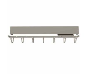 Rev-A-Shelf RSCSWBRSL-14-SN-1 Sidelines Premier Swivel Belt Rack, 7 Hook - Satin Nickel Finish