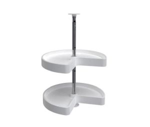 Rev-A-Shelf RSLD2472-32-15-1 Kidney Lazy Susans Two Shelf Set, 32" Diameter - Almond Finish