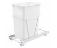 Rev-A-Shelf RSRV12PB Single Bin-Ball Bearing, 3/4 Extension Slide 75 lb Rated, 35 QT - White Bin Color