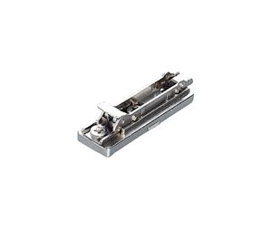 Salice America UBBAP3R39 Clip-On, In Line Hinge Mounting Plate, Open Hole Wood Screw Attachment, 3mm Height, Die-Cast Steel - Nickel-Plated Finish