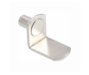 Selby CNX72N Shelf Support, Right Angle, 1/4" Pin Diameter, 13/16" Length, 1/2" Width, Nickel Finish