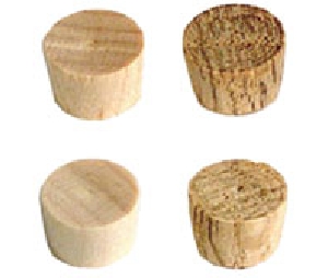 Smith Wood Products Ltd. SB38FP-B-L5  Screw Hole Plugs, Flat Head, 3/8" Hole Size - Birch Species