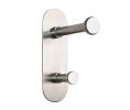 Sugatsune America SLDSH-05 Coat & Hat Hook, Double Prong - Satin Stainless Steel Finish