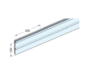 Sugatsune America SLEX004/21 Main Panel FLUQS 750, Wall Shelving System, 71-5/8" Length - Aluminum