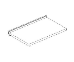 Sugatsune America SLEX211/41 Acrylic Shelf Set for FLUQS Wall Shelving System - Light Green Finish