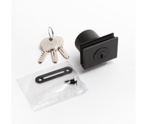 Sugatsune America SLGS-GL5-BL-G1001 Glass Door Cam Lock - Black Finish