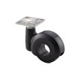 Sugatsune America SLPLN50PBL Ball Bearing Swivel Caster Without Brake, Plate Mount, 176 lb Weight Capacity - Black Finish