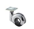 Sugatsune America SLPLN50PCR Ball Bearing Swivel Caster Without Brake, Plate Mount, 176 lb Weight Capacity - Chrome Finish