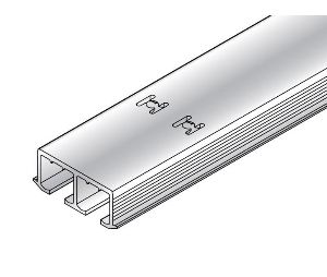 Sugatsune America SLXL-GC06-UL1200N Upper Rail For Glass Sliding Door - Chrome Finish