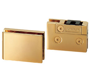 Sugatsune America SLGS-GH5-GP Inset Glass Door Hinge - Gold Plated Finish - 1 Set