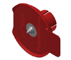 Sugatsune Corporation SLCP-01-ST  Fastmount, Center Points Insert with Stainless Steel Tip for Standard Profile Series - Red Finish