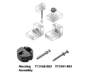 Titus TT3165-883  System 3 Fittings for Face and Edge Boring, Screw-in Dowels, 1/4" x 1-3/16" Size - Zinc Finish - Each, 100 Bag