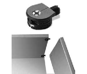 Titus TT6803-835  System 4 Expanding Connectors for Drawer Construction - Black Finish, 100 Bag