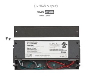 Tresco Lighting RSL-24DCH96X1-1 Industrial Wall Dimmable Hardwire Power Supply, 24Volts, 96Watts