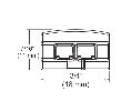 Tresco Lighting RSL-XANGECP-B1-1 Angled End Cap Set, 3/4" Width, 7/16" Height, Dark Brown Finish