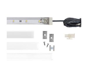 Tresco Lighting RSLLED-SMP12WNI-1 LED Strip, 12" Length, 4.5 Watts, Warm White Color, 3000K Color Temperature, Nickel Finish