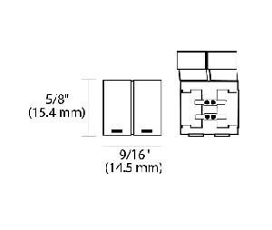 Tresco Lighting RSLTPELNK-BTB1 FlexTape Back-To-Back Link Connector, 0.625" Length, Plastic