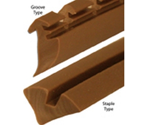 United Plastics EXC12514-032UY-C
 Glass Panel Retainer Extrusions, Groove Type, Rubber Extrusion, 100' Coil Size - Dark Brown