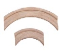 Waddell Manufacturing Co WA3120 Wood Corner Moulding, Large Corner Arch, Grooved, 1-3/4" Radius, 1/2" Width, 2-3/4" Length, 1/4" Thickness - Beech Species