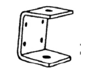 Wood Technology WY4060 Leveling Swivel U-Bracket - 1-1/2" x 1-1/2" x 1-1/2"