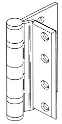 BAHCO BB0129-NRP 4.5in Hinge-Half Mortise-Standard Weight-Ball Bearing-Non Removable Pin-Steel Base