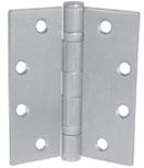 BAHCO BB0191RC-NRP-32D 4.5x4in 1/8in Radius Corner Hinge-Full Mortise-Standard Weight-Ball Bearing-Non Removable Pin-Stainless Steel Base-Satin Finish